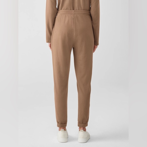 Eileen Fisher Cozy Brushed Terry Jogger Pant XS Brown - Picture 2 of 12